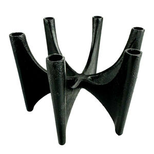 Jens Quistgaard Dansk Danish Modern MCM Fiesta Iron 6 Skinny Tapper Candelabra